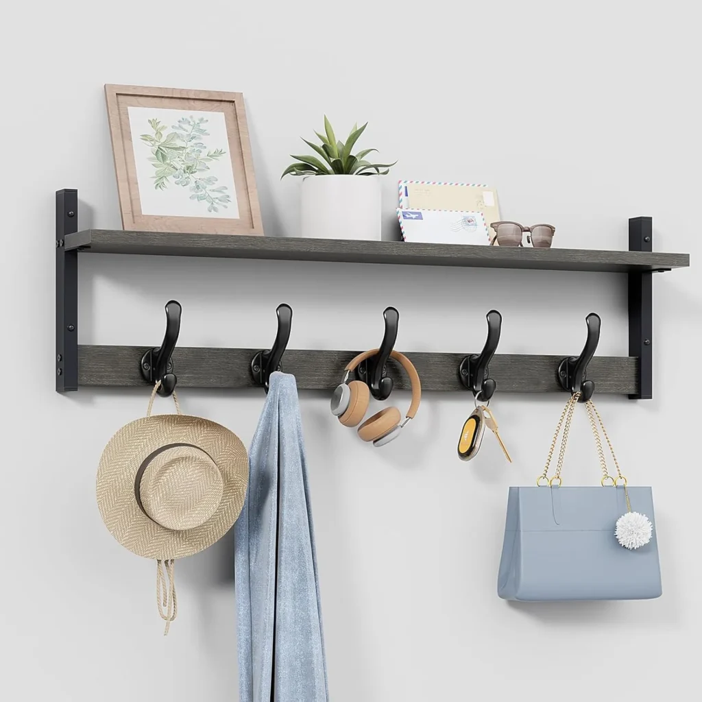 Modern entryway wall hooks for bedroom and hallway storage
