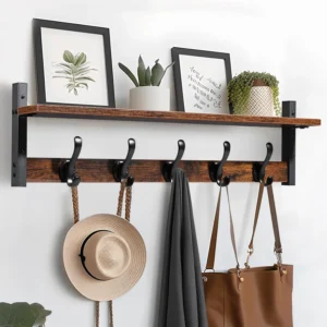 entryway wall hooks mounted on wall for organizing coats, bags, and accessories