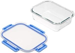 Glass containers set with locking lids BPA free Amazon Basics 14 piece