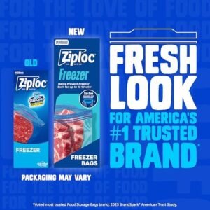 Ziploc gallon freezer bags 152 count double zipper seal
