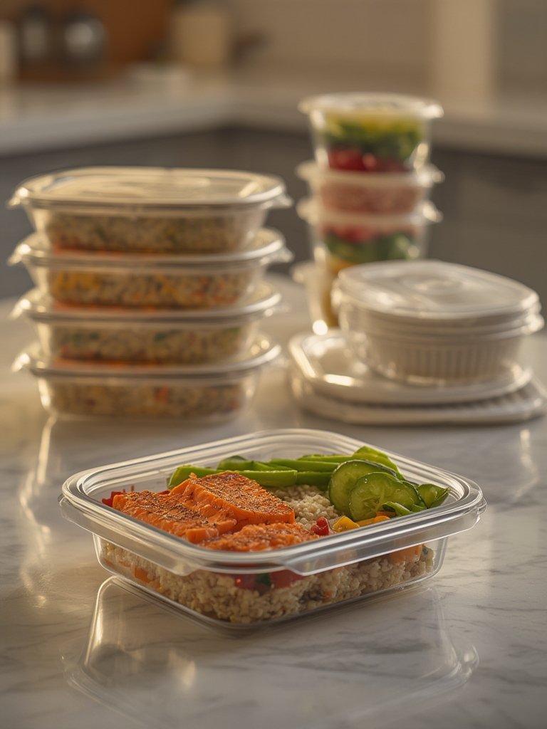 Meal containers in action