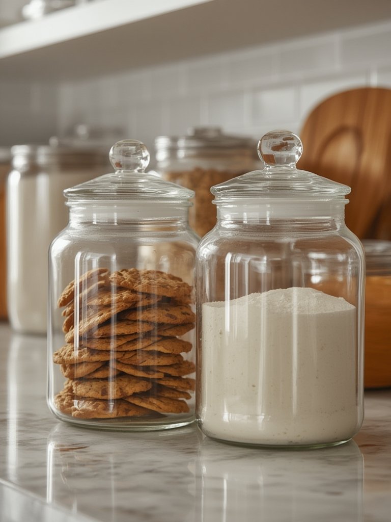 glass jars in action