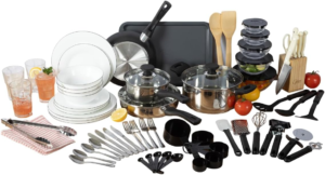 Gibson Home cookware dinnerware flatware kitchen set