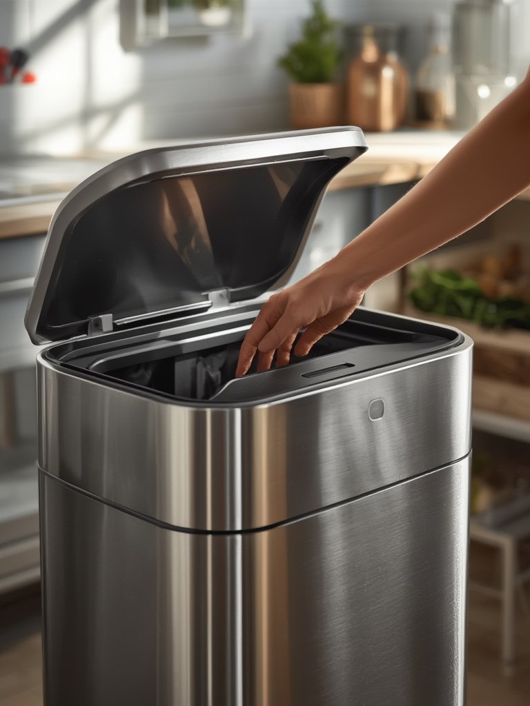 sensor trashcan in action