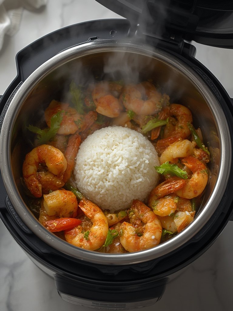 rice cooker in action